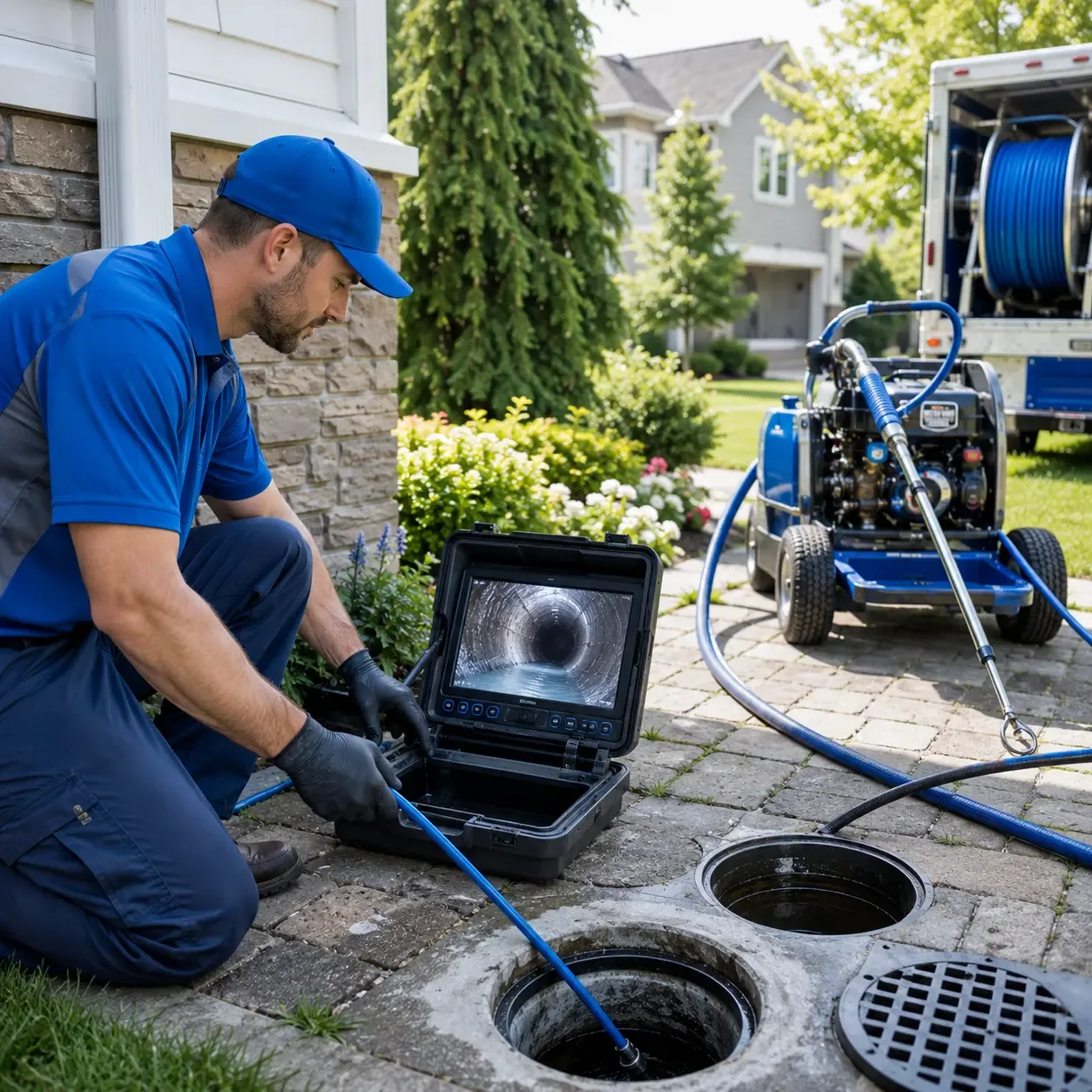 Outdoor drain cleaning professionals serving New Paris, PA