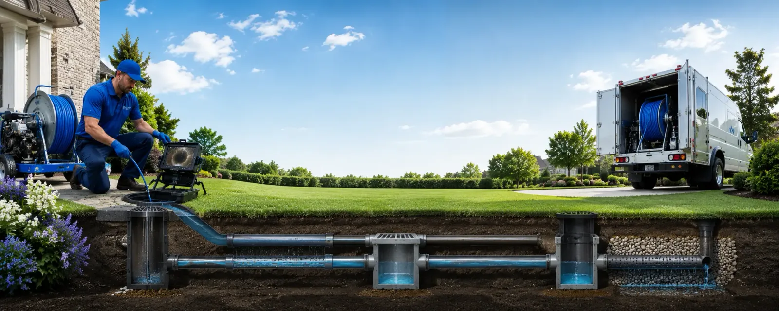 Outdoor drain cleaning information for New Paris, PA